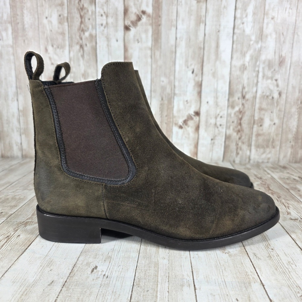 Thursday boots Handmade Suede Chelsea‎ Size 10 US Ankle Booties Brown Leather